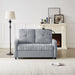 53.9" Modern Loveseat Pull-out Sofa Bed with Adjustable Backrest, Two Cup Holders , a Phone Holder, Three Charging Ports and Side Storage Pockets for Living Room, Grey - DTYStore