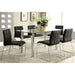 Set of 2 Leatherette Upholstered Side Chairs in Black and Chrome - DTYStore