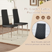 Modern Style Dining Chairs Set of 6 in Black, Essential for Minimalist Homes.Meeting Family Dining Needs,PU Material Seat,Silver Metal Legs,Blending into Various Home Environments.W1151107275 - DTYStore