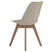 Tan and Oak Padded Side Chair (Set of 2) - DTYStore