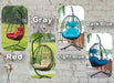 Egg Chair with Stand Indoor Outdoor Swing Chair Patio Wicker Hanging Egg Chair Hanging Basket Chair Hammock Chair with Stand for Bedroom Living Room Balcony - DTYStore