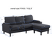 dark grey color knock down 3-seat combo sofa with storage ottoman for living room apartment bedroom and compact room, Upholstered sectional Couch, L Shaped Bench with a footrest, a individual storage - DTYStore