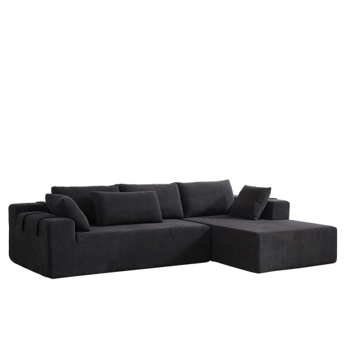 Modern Chenille Upholstered Sectional Sofa Couch Set,Modular 108' L Shaped Sectional Living Room Sofa Set With 6 Pillows,Free Combination Sofa Couch for Living Room,Bedroom(Right Chaise)W834P240010 - Image 11