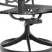 5-Piece All-Weather Cast Aluminum Dining Set, Include 4 Swivel Chairs and 47.24' Round Table With Black Frame - DTYStore