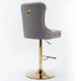 Furniture,Thick Golden Swivel Velvet Barstools Adjusatble Seat Height from 25-33 Inch, Modern Upholstered Bar Stools with Backs Comfortable Tufted for Home Pub and Kitchen Island (Gray,Set of 2) - DTYStore