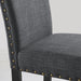 Biony Fabric Dining Chairs with Nailhead Trim, Set of 2, Gray - DTYStore