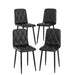 Dining Chairs Set of 4, Modern Kitchen Dining Room Chairs, PU Dining Chair Upholstered Cushion Seat and Sturdy Metal Legs - DTYStore