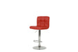 BAR STOOL in Red, Chrome - DTYStore