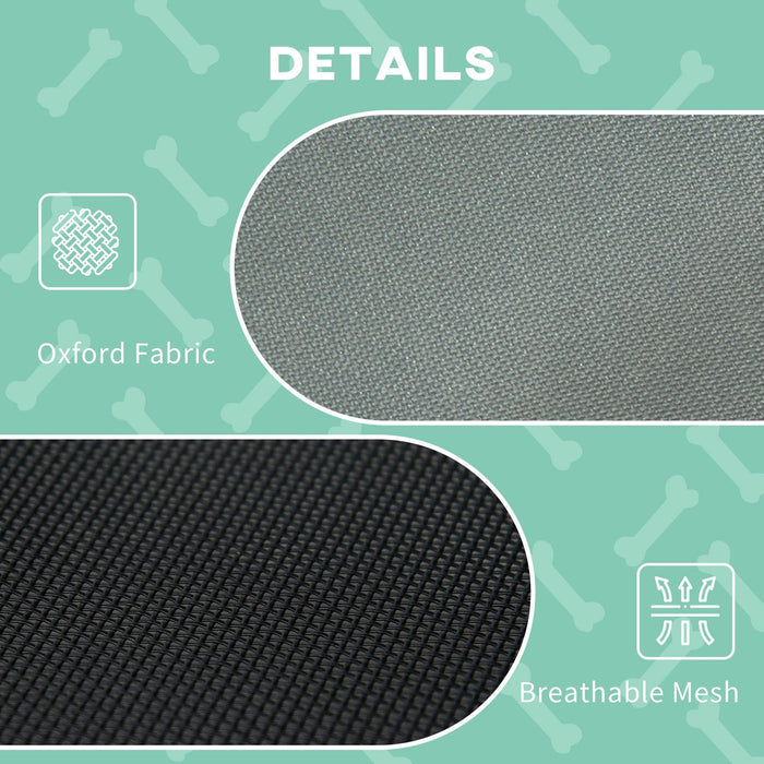 Elevated Portable Dog Cot Pet Bed with UV Protection Canopy Shade, 48 inch, Gray - DTYStore