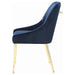 Dark Ink Blue and Gold Wingback Dining Chair (Set of 2) - DTYStore