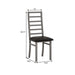 Metal Dining Chairs Set of 4, Steel Legs and PU Leather Seats, High Back Armless Dining Chairs, for Kitchen, Living Room, Grey - DTYStore
