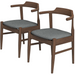 Daisy Gray Fabric Dining Chair (Set Of 2) - DTYStore