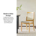 Modern Solid Wood Dining Chair with Rattan Inset Back, Set of 2, Natural - DTYStore
