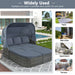 U_STYLE Outdoor Patio Furniture Set Daybed Sunbed with Retractable Canopy Conversation Set Wicker Furniture (As same as WY000281AAE) - DTYStore