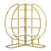 4 Tiers Home Office Open Bookshelf, Round Shape, Different Placement Ways, MDF Board, Gold Metal Frame, White