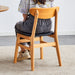 Cozy Natural Wood Color Rubberwood Dining Chair Set - 8 Pieces, Solid Wood and Rattan-Style Design, Small Curved Back, PU Cushion, And Beautiful Shape Match Perfectly With Any Room And Everyday Use. - DTYStore