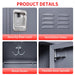 9 Door 72"H Metal Lockers With Lock for Employees,School,Office,Gym,Bedroom,Storage Locker Cabinet,Gray,Assembly Required - DTYStore