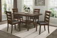 Transitional Style Unique Back Design Set of 2pc Wooden Side Chairs Brown Finish Dining Room Furniture - DTYStore