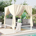 U_Style Outdoor Patio Sunbed with Curtains, High Comfort, Suitable for Multiple Scenarios - DTYStore