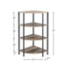 4-Tier Corner Open Shelf,Bookcase Freestanding Shelving Unit,Plant Stand Small Bookshelf for Living Room, Home Office, Kitchen, Small Space - DTYStore