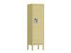 1 Door Tall Single Metal Locker-Retro Style Storage Cabinet--Industrial Furniture--For Living Room/Bedroom/Storage Room/Gym/School--Yellow - DTYStore
