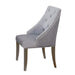 Set of 2 Flannelette Upholstered Dining Side Chair in Silver and Light Gray - DTYStore