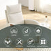 27.6"W Modern Accent High Backrest Living Room Lounge Arm Rocking Chair, Two Side Pocket - DTYStore