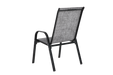 4 Piece Patio Chairs, Outdoor Camping Chairs with Breathable Textilene Fabric, Set of 2 Garden Chairs with Armrest High Backrest for Garden Patio Pool Beach Yard Space Saving ( Grey) - DTYStore