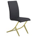 Black and Brass Dining Chairs (Set of 2) - DTYStore