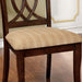 Classic Transitional Dining Chairs Brown Cherry Solid wood Padded Fabric Seat Set of 2 Side Chairs Dining Room Furniture Beautifully-crafted chairs - DTYStore