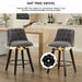 007-25' Swivel Bar Stools Set of 2-Modern Counter Height Stools with Linen Upholstery&Button Tufted Back, Solid Wood Frame Barstools for Kitchen Island, Breakfast Bar or Home Pub, Dark Grey - DTYStore