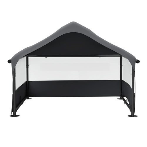 Extra Large Outdoor Dog House Tent with 3-Sided Mesh Windows, Breathable Sun Rain Cover Pet Shelter with Canopy and Ground Stakes for Dogs, Cats, Livestock – 4' x 4' x 3.3', Gray - Image 18