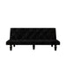 Sofa-to-Bed Evolution: 66" Black Velvet Sofa Bed Transforms Seamlessly, Ideal for Family Living Rooms, Apartments, and Bedrooms - DTYStore