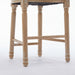 Solid Wood Bar stools Set of 2, Classic French Country Wooden Barstools with Upholstered Seating - DTYStore