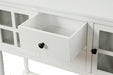 Sideboard Console Table with Bottom Shelf, Farmhouse Wood/Glass Buffet Storage Cabinet - DTYStore