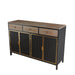 48" Wide 4 Doors Modern Sideboard with 3 Top Drawers, Freestanding Sideboard Storage Cabinet Entryway Floor Cabinet for Living Room Office Bedroom - DTYStore