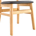 Cozy Natural Wood Color Rubberwood Dining Chair Set - 8 Pieces, Solid Wood and Rattan-Style Design, Small Curved Back, PU Cushion, And Beautiful Shape Match Perfectly With Any Room And Everyday Use. - DTYStore