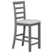 5-Piece Multi-Functional Rubber Wood Counter Height Dining Set with Padded Chairs and Integrated Wine Compartment - DTYStore