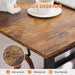 Modern Simple Style Wooden Work Office Desks with Storage,55 Inch,Brown - DTYStore