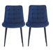 Dining Chair 2PCS（BLUE），Modern style，New technology，Suitable for restaurants, cafes, taverns, offices, living rooms, reception rooms.Simple structure, easy installation. - DTYStore