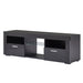 Black morden TV Stand with LED Lights,high glossy front TV Cabinet,can be assembled in Lounge Room, Living Room or Bedroom,color:Black - DTYStore