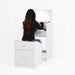 Small Vanity Desk with Mirror - White Makeup Vanitys Set Make up Table with Chair, Drawers, Mini Space Saving Cute Dressing Table for Girls Bedroom Living room - DTYStore