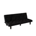 Sofa-to-Bed Evolution: 66" Black Velvet Sofa Bed Transforms Seamlessly, Ideal for Family Living Rooms, Apartments, and Bedrooms - DTYStore