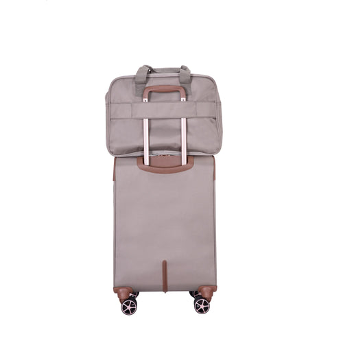 Softshell Terylene Luggage Set with Spinner Wheels - 4-Piece (16/20/24/28) Khaki - Image 16