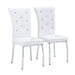 Set of 2,Retro alligator skin Upholstered dining chairs,with Crystal buckle design and Faux Leather design,a touch of elegance and mystery to the dining area,Electroplated metal legs - DTYStore