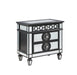 Varian II Mirrored, Black & Sliver Finish Nightstand - DTYStore