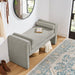 Bedroom storage stool, linen fabric storage stool, large storage space, 50.39 inches, can be used for bed end, living room, entrance, Gray - DTYStore