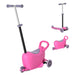 3-in-1 Ride On Push Car, Kids Scooter, Sliding Walker, Push Rider, with Adjustable Handlebar, 3 Balanced Wheels, Removable Storage Seat, for Boys and Girls Aged 2-6 Years Olds, Pink - DTYStore