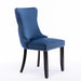 Furniture,Upholstered Wing-Back Dining Chair with Backstitching Nailhead Trim and Solid Wood Legs,Set of 2, Blue,SW8809BL, KD - DTYStore