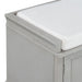 Storage Bench with 2 Drawers and 2 Cabinets, Shoe Bench with Removable Cushion for Living Room, Entryway - DTYStore